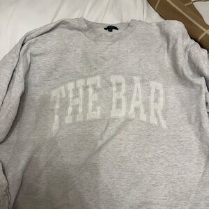 The Bar Light Gray Women's Crew Neck Sweater